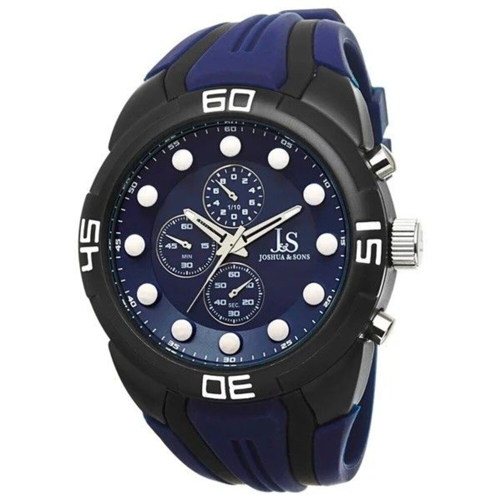 Joshua & Sons Classic Quartz Blue and Black Dial Men's Watch
